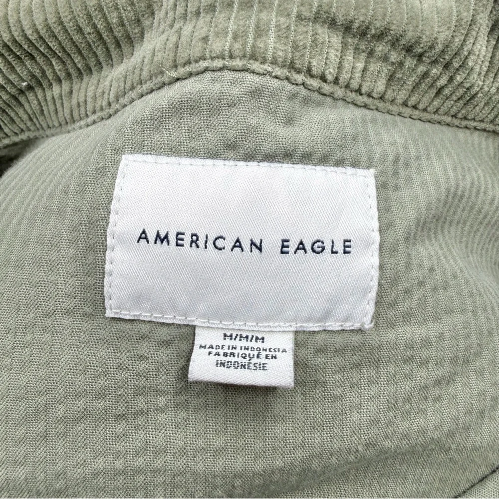 American Eagle Outfitters Corduroy Shirt Jacket Shacket Olive Green Medium M